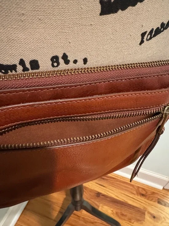 Fossil Leather Crossbody Bag in Rust - Picture 4 of 16